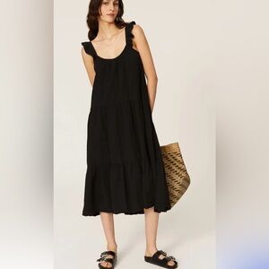 Xirena Rumer Tiered Midi Dress, Black, Size Small